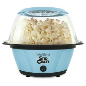 Stir Crazy 6QT. Blue Stirring Popcorn Machine With Serving Bowl