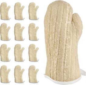 Terry Cloth Oven Mitts 13"; Pack of 12 Kitchen Oven Mitts Heat Resistant; Natural Cotton Oven Mitts and Pot Holders; Long Oven Mitts Cute. Kitchen Mit