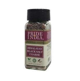 Pride Of India- Himalayan Black Rock Salt, Coarse Grind, (4.4 oz)- Kala Namak, Contains 84+ Minerals, Perfect for Cooking, Tofu Scrambles