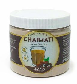 ChaiMati- Masala Chai Latte - Powdered Instant Chai Tea Premix, 8.82oz (250gm) Jar - Makes 20-25 Cups - Very Low Caffeine