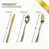 Disposable Gold Plastic Cutlery Set, 300 Total - Forks, Spoons, and Knives