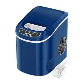 Household Mini Portable Countertop Ice Maker (Color: Navy)